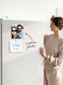 1pc Personalized Photo Magnet - Customized Photo Refrigerator Magnet Suitable For Any Iron Surface, Durable PET Photo, Removable Photo Magnet Applicable For Christmas, Birthday, Easter, For Fridge, Bulletin Board, Wall Decor, Flat 2D - Multicolor - View 11