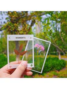 Self-Adhesive Craft Stickers - Featuring Glossy Geometric Leaf And Flower Designs, These Reusable PET Plastic Stickers Are Great For Scrapbooking, Journal Marking, And Home Decor (White), Perfect For Bookmark Decoration - Multicolor - View 4