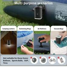 Compact 3-In-1 Electric Air Pump With LED Light And SOS Light, Portable Wireless Inflator/Deflator, Suitable For Outdoor Camping And Home Clothing Organization, (Not Suitable For Balloons And Tires) - A - View 5