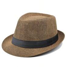 Men's Classic Black Short Brim Soft Felt Hat, Suitable For Summer, Gangster Role Play Party Costume Accessory - Top Hat - View 2