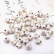 100 hạt acrylic hình chữ thập 8mm, thích hợp để tự làm vòng tay, vòng cổ và các sản phẩm thủ công khác. - Nhiều màu - Xem 7