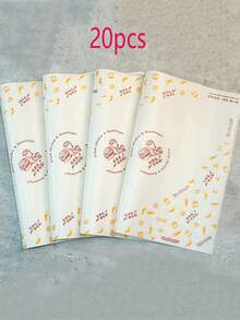 29.5*28厘米一次性防油纸，适用于烘焙、炸薯条、汉堡、三明治、食品包装、餐垫、防油盘 - 更多口味漢堡紙 - 查看 16