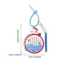 1pc Hello Kitty Apple-Shaped Wrist Strap, Made Of Soft Skin-Friendly Material, 3D Cartoon Design, Cute Hello Kitty Apple Shape, Lightweight And Portable, Suitable For Bag Decoration And Sweet Matching - Multicolor - View 9