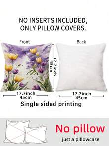 1pc Classic Floral Pattern Faux Velvet Pillowcase, All-Season Living Room Sofa Decorative Cushion Cover, Pillow Insert Not Included. - Fragrant Flowers - View 2