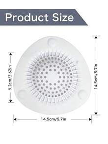 1 cái nút chặn thoát nước bằng silicon màu trắng cho vòi sen, giúp lọc tóc và ngăn tắc nghẽn, đảm bảo dòng chảy nước hiệu quả, trọng lượng nhẹ, bảo vệ đường thoát nước nhà tắm. - Nhiều màu - Xem 2