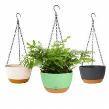 Ergonomic Hanging Planter With Breathable Bottom To Protect Plant Roots, Multipurpose Hanging Planter Suitable For Indoor Hanging Garden, Suitable For Hanging Plants Like Philodendron And Anthurium, Reusable Plastic Hanging Basket, Applicable For Bedroom And Kitchen Decor, Rust-Resistant Metal Chain - Multiple Styles - View 12