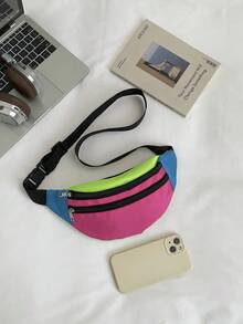 New Patchwork Women Waist Bag, Shoulder Crossbody Bag, Fashion Chest Bag - Multicolor - View 3