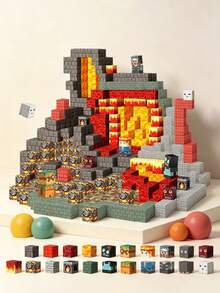 Magnetic Blocks - Lava Ember STEM Magnetic Building Blocks For Kids Ages 3+ 80/150/200 PCS Creative 3D Construction Set, Educational Birthday/Back-To-School Gift For Boys & Girls - Multicolor - View 1