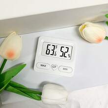 1 pieza Termómetro higrómetro digital de doble pantalla: Interruptor de temperatura °C/°F + Memoria MAX/MIN + Monitoreo digital preciso, Control de confort del dormitorio / Almacenamiento anti-moho / Ajuste del entorno de la oficina, Herramienta de monitoreo portátil para evitar la ceguera, Control fácil del estado de confort de la vida / almacenamiento - A - Ver 8