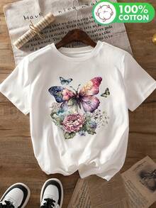 Women T-Shirts - [White] - View 2