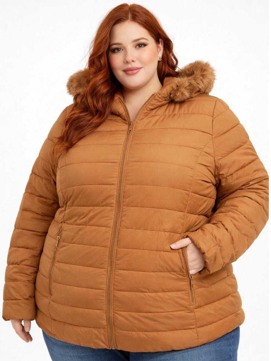 Women's Premium Plus Size Bobojaco Jacket – Lined, Thick And Super Warm (G1 To G4) - 鏽棕色 - 查看 1