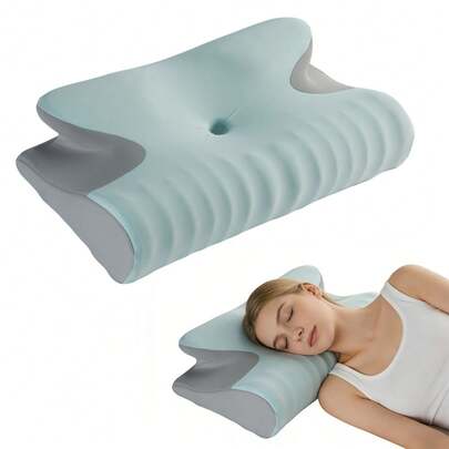 Memory Foam Cervical Pillow 23.6 X 15 X 5.1 In, Ergonomic Contour Neck Support, Cooling Washable Cover For All Sleepers