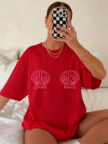 1pcs Custom Mermaid Bachelorette Shirt  Last Toast On The Coast Bachelorette Coastal Bachelorette Bikinis And Martinis Last Splash,Plus-Size Fashion T-Shirt - 紅色2 - 查看 6