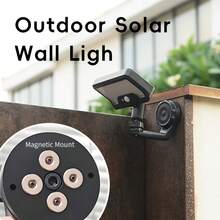 1pc Adjustable Head Motion Sensor Light, 3 Modes, Motion Sensor Magnetic Solar Powered Light, 92 High Brightness LEDs, Multi-Scene Outdoor Garden Wall Lamp, Suitable For Emergency, Garden, Fence, Wall, Deck, Commercial Street Lighting - White Light - View 5