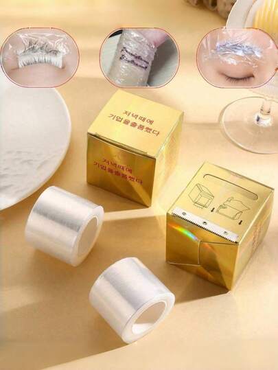 1Pc Grafting Eyelash Plastic Wrap, Professional Eyebrow Tattoo & Eyelash Extension Isolation Membrane, Disposable Makeup Assist Masking Film, Practical Beauty Supply For Eyelash Removal, Eyebrow Tattooing & Permanent Makeup Procedures Gentle Protective Film For Salon & Home DIY Use, Essential Lash & Brow Tattoo Auxiliary Tool For Makeup Artists & Beauty Lovers