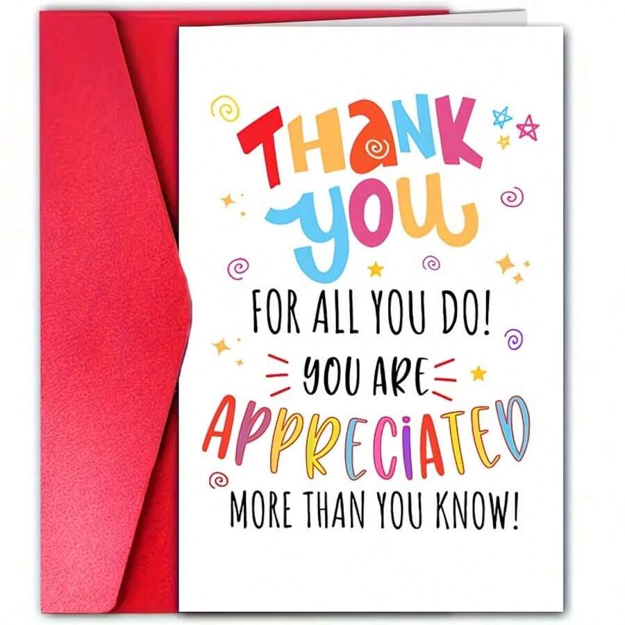 An Inspiring Thank-You Card With Envelope, Measuring Suitable For Colleagues, Bosses, Employees, And Leaders. Celebrate Employee Appreciation Day By Conveying A Positive Message: "You Are More Valued Than You Can Imagine!"