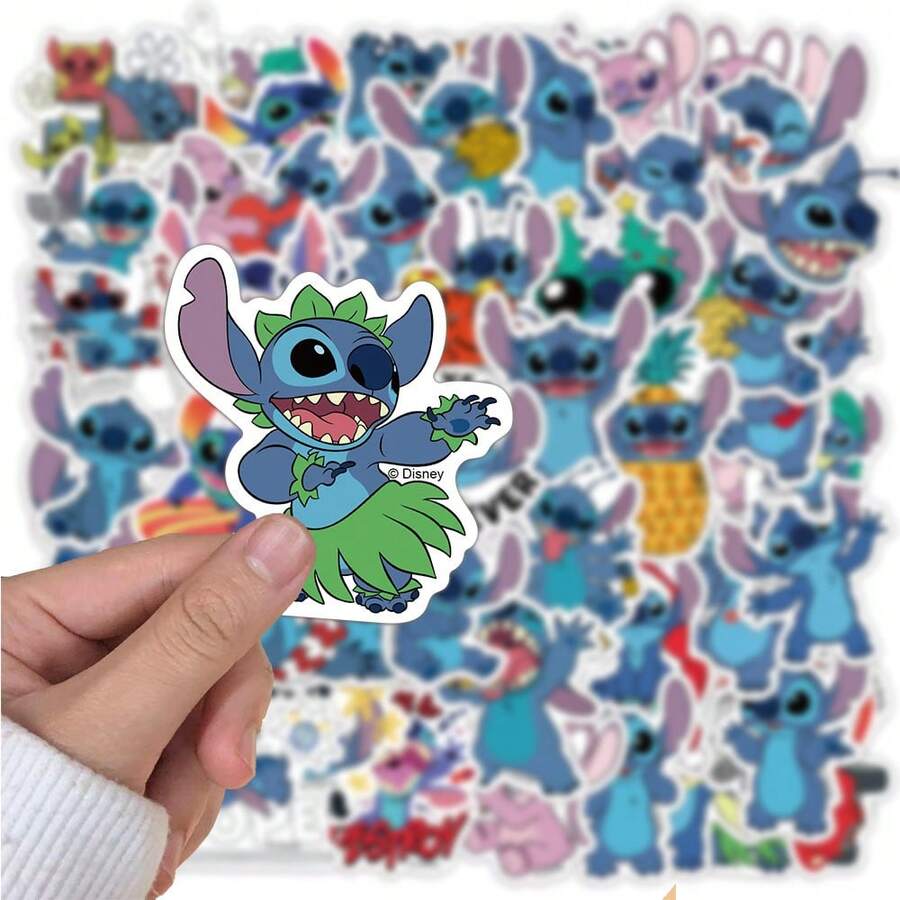 Bộ 100 miếng dán Stitch, miếng dán vinyl Stitch chống nước và có thể tái sử dụng, miếng dán hoạt hình người ngoài hành tinh dễ thương với thiết kế độc đáo. Phù hợp cho cốc nước, máy tính xách tay, điện thoại di động, hành lý, xe đạp và ô tô. Quà tặng lý tưởng cho người hâm mộ Stitch, hoàn hảo cho đồ dùng tiệc, trang trí DIY, làm sổ tay, phụ kiện thời trang và trang trí phòng tạo không khí, phù hợp cho mọi lứa tuổi