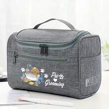 [Toiletry Bag] Medical Cross Print Hook And Loop Large Capacity Toiletry Bag, Multi-Compartment Storage Bag, Designed For Healthcare Workers And Office Workers, Portable Makeup Bag Suitable For Business Travel, Daily Commute And Home Use, Multi-Functional Travel Toiletry Bag - Square 2 - View 6