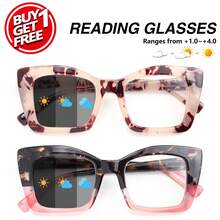 2pcs Classic Square Retro Photochromic Reading Glasses, Fashionable Leopard Print Element, Comfortable Spring Hinges, Elegant Ladies Reading Glasses Suitable For Reading, Daily Office, Magnifying Glasses Combo Set - Meat Powder + Half Powder - View 13