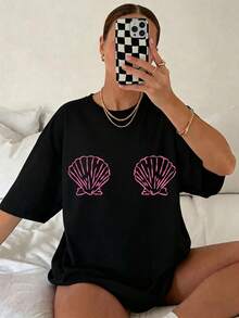 1pcs Custom Mermaid Bachelorette Shirt  Last Toast On The Coast Bachelorette Coastal Bachelorette Bikinis And Martinis Last Splash,Plus-Size Fashion T-Shirt - 黑色2 - 查看 1