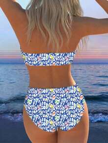 Hàng mới về: Bộ bikini quây cạp cao họa tiết da báo gợi cảm 2 mảnh, thích hợp cho kỳ nghỉ. - Nhiều màu - Xem 3