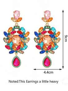 1 Đôi bông tai pha lê thời trang hình giọt nước dành cho cô dâu, trang sức cao cấp phù hợp cho các bữa tối sang trọng, váy dạ hội cao cấp và đám cưới. - bông tai - Xem 11