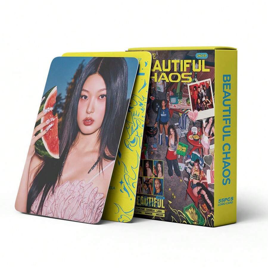 1pc New KATSEYE BEAUTIFUL LOMO Card, 55pcs/Box Idol Collectible Postcard, Ideal Gift For Fans, Suitable For Collection And Daily Decoration, Valentine's Day Gift, Collectible Card, Support Popular Music Group, New Collection Card, Card Display Collection, Popular Music Peripheral, Boxed Decorative Card
