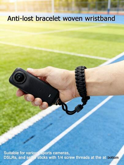 Adjustable 1/4" Screw Camera Wrist Strap - Premium Nylon Anti-Lost Hand Lanyard For Insta360 Selfie Stick, DSLR, DJ I, Smartphone Gimbal | Secure & Lightweight For Travel & Vlogging