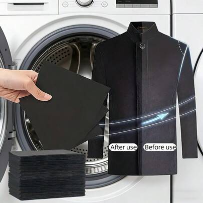 Giấy giặt vải đen, giúp tăng cường màu sắc quần áo, lý tưởng để làm đậm màu đen và cải thiện vẻ ngoài của vải, dễ sử dụng, phù hợp cho việc giặt giũ hàng ngày giúp giữ màu, giúp duy trì tông màu đen đậm.