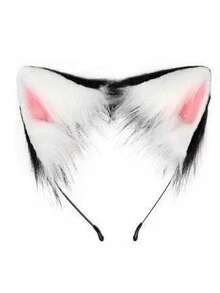 1pc Faux Cat Ear Headband, Cute Fluffy Fox Ear Cosplay Accessories, Anime Ear Decor For Party Stage Performance, Fox Ear Headpiece Halloween - A - View 6