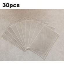 10/20/30 pièces/sac Pochettes plastiques transparentes M5/A6/A7, pages de recharge pour classeur à anneaux, matériau PP de haute qualité. Rangement pour photos K-pop, cartes, photos, documents, monnaie, bijoux et petits articles. Convient pour l'école, les fournitures scolaires, apparence , matériau transparent - Multicolore - Voir 18