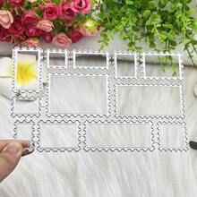 1pc Stamp Frame Cutting Die, Photo Lace Frame Label Banner Embossing Mold Template, Suitable For Scrapbooking And DIY Handmade Photo Album Paper Card Decoration - Stamp (18*11cm) - View 7