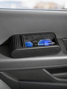 Retractable Car Center Console Storage Box - Suitable For Cosmetics, With Sliding Cover, ABS+PE Material With Velvet Lining, Can Hold Lipstick, Small Items, Sunglasses, Cards And Keys, Removable And Adhesive, Fits Most Vehicles, Non-Slip Dashboard Accessory - Storage Box - View 5