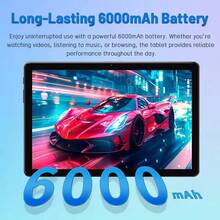 Qetupa Tablet Android 10 inci, Prosesor Octa-Core, RAM 4GB, ROM 128GB (dapat diperluas hingga 1TB), Layar HD 1280x800, Mendukung WiFi 5G+2.4G, Bluetooth 5.2, Kamera Depan 5MP dan Kamera Belakang 13MP, Baterai 6000mAh, WiFi 802.11ac, Bluetooth 5.2, GPS - Biru - View 6