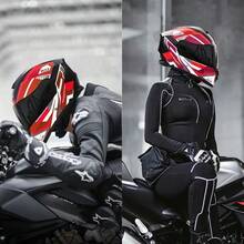 DOT Certified Helmet, With Flip-Up And Foldable Visor - Black - View 10