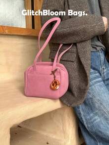 2026 New Arrival Soft Candy Shoulder Bag, Unique Design Pink Square Bag For Women, Suitable For Street Style, Party & Gift - Pink - View 5