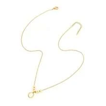 Dây chuyền mảnh mai bằng thép không gỉ tối giản, thanh lịch dành cho nữ, với các chữ cái đầu từ A-Z được đính hạt. - vàng - Xem 24