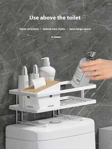 Kệ đựng đồ treo trên bồn cầu, giá treo đa năng cho phòng tắm, không cần khoan. - Nhiều màu - Xem 14