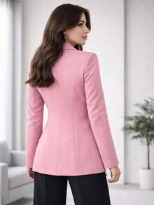 Women Blazers - Baby Pink - View 2