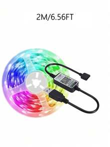 1 Roll 5050 RGB LED TV Smart Light Strip - Flexible, Self-Adhesive, Color Changing, Dimmable, Waterproof - Ideal For TV Backlighting, Gaming Room, Christmas, Holiday Party, Valentine's Day Decor And Ambient Lighting - RGB - View 16
