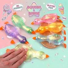 1PC Glitter Crystal Duck Soft And Slow Back,Sticky Stress Relief Toy,Cute Stuff,Taba Squishy,Travel Portable Fidget Squeeze Toys,Squisy,Perfect For All Ages Austism,Ideal Holiday Gifts,Fun Cute Gift,Birthday Gifts,Easter ﻿   (Blue) - 紫色 - 查看 4