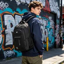 Men's Business Casual Backpack, Large Capacity Laptop Bag, Student School/Work Commute Backpack - Multicolor - View 5