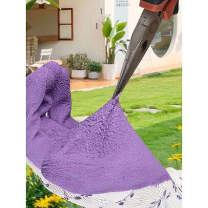 2/4只园艺手套，防水耐磨，防刺穿，多用途可重复使用丁腈手套，防切割耐化学腐蚀，适用于家庭除尘、厨房、浴室清洁、玫瑰种植、园林绿化、DIY项目、景观维护和其他园艺工具。