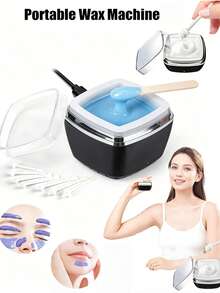 新款迷你蜡加热器带加热罐，便携式快速加热器，适用于鼻部、耳部、面部、眉部、唇部、比基尼线和腋下脱毛 - 易于清洁，小巧便携，适合居家和旅行脱毛，蜡加热器脱毛器（USB接口） - 黑色 - 查看 2
