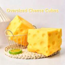 1pc 7cm Large Cheese Squeezy Ball, Durable Stress Relief Toy, Suitable For Daily Play And Collection - Multicolor - View 3