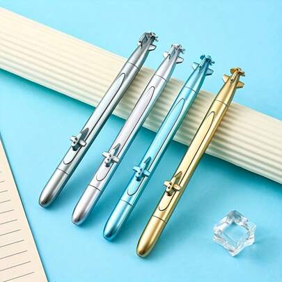 2pcs Creative Submarine Shaped Ballpoint Pen - Random Color - Suitable For School, Office, Back To School Season, Learning, Cute Stationery And Art Supplies