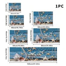 1pc Starfish & Shell Pattern Dish Drying Mat, Made Of Absorbent Polyester Fiber, Suitable For Dining Table And Coffee Machine, Multipurpose Drainage Pad, Home Gift, Desktop Decor - XYLSD-209 - View 14