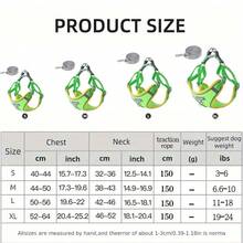Bộ 2 món dây đeo và dây dắt cho thú cưng, dây đeo ngực kiểu áo vest bằng vải lưới thoáng khí với dải phản quang, thích hợp cho việc đi dạo ngoài trời và sử dụng ban đêm cho mèo và chó. - màu xanh lá - Xem 9