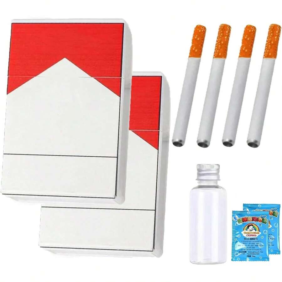 Bubble Cigarette Blower Kit, 2 Pack Mini Bubble Blower Sticks Stress Relief Toy For Men Women, Birthday Christmas Party Gift