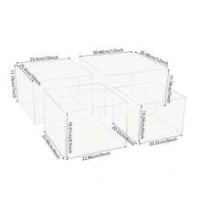 kangten 4pcs Acrylic Cupcakes Pedestal Buffet Cake Stands, Cosmetics Display Stands, Food Risers For Buffet Table - transparente - Ver 2